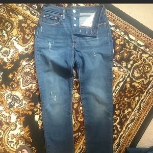 LEVIS 501 Button Fly Skinny Crop